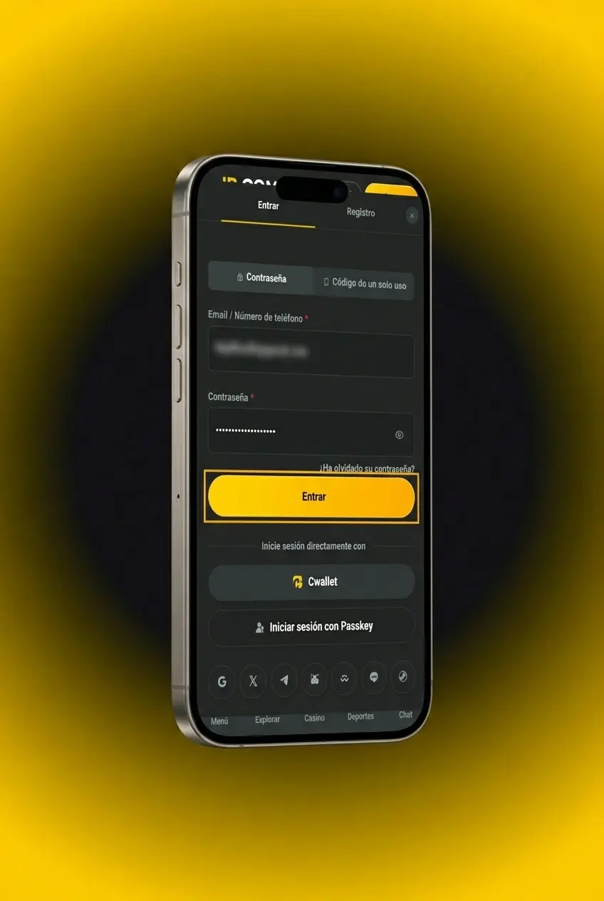 Pasos para iniciar sesión en JB Casino: formulario de login, credenciales y verificación en dos pasos