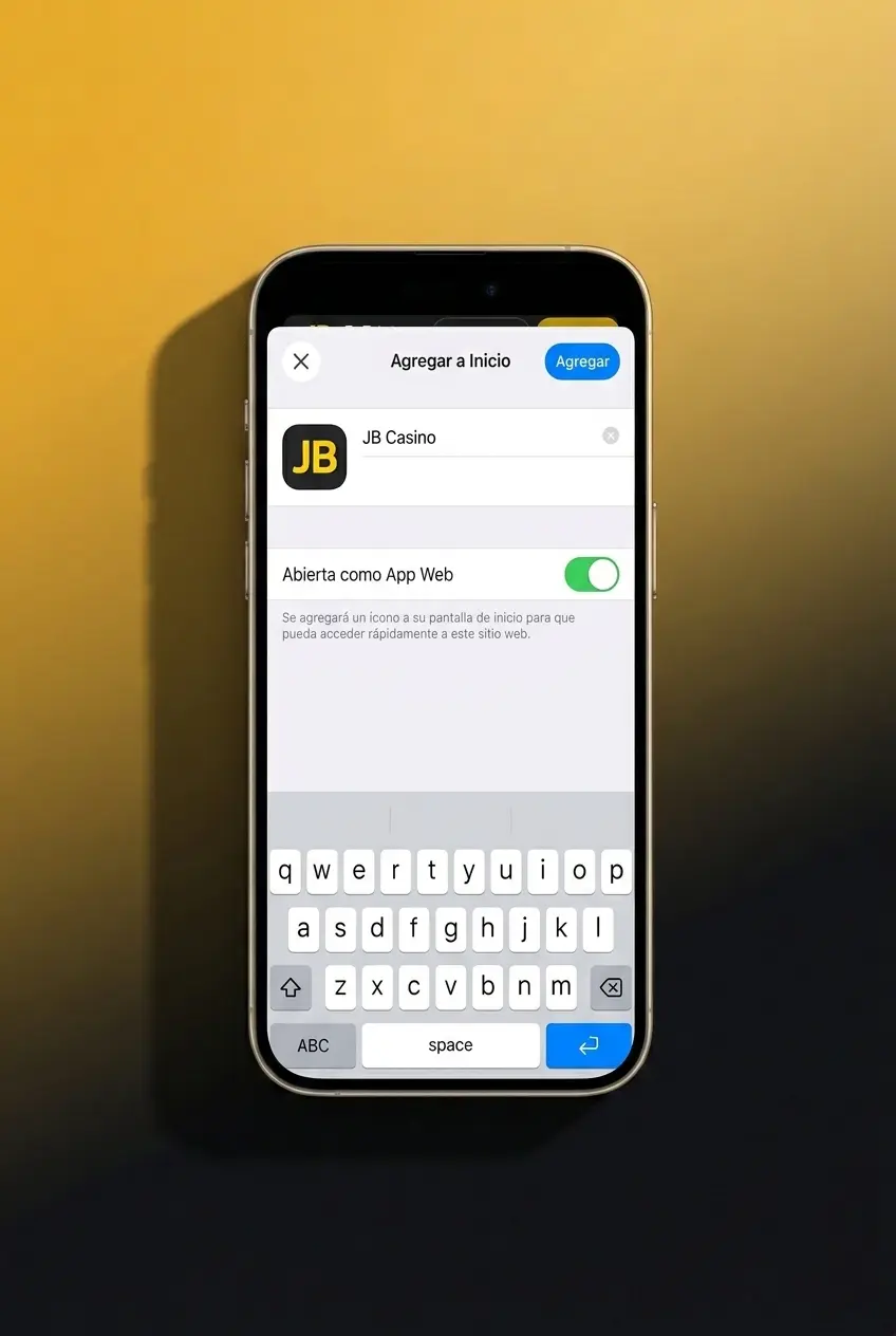 Guía de instalación de la PWA de JB Casino en iOS con 5 pasos desde Safari en iPhone e iPad