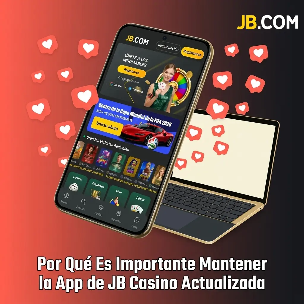 Actualización de la app de JB Casino para mayor seguridad, rendimiento y corrección de errores en pagos y juegos