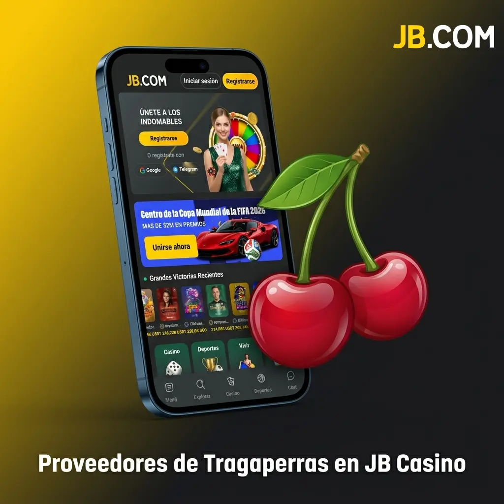 Logotipos de proveedores de tragaperras en JB Casino como Pragmatic Play, NetEnt y Play'n GO