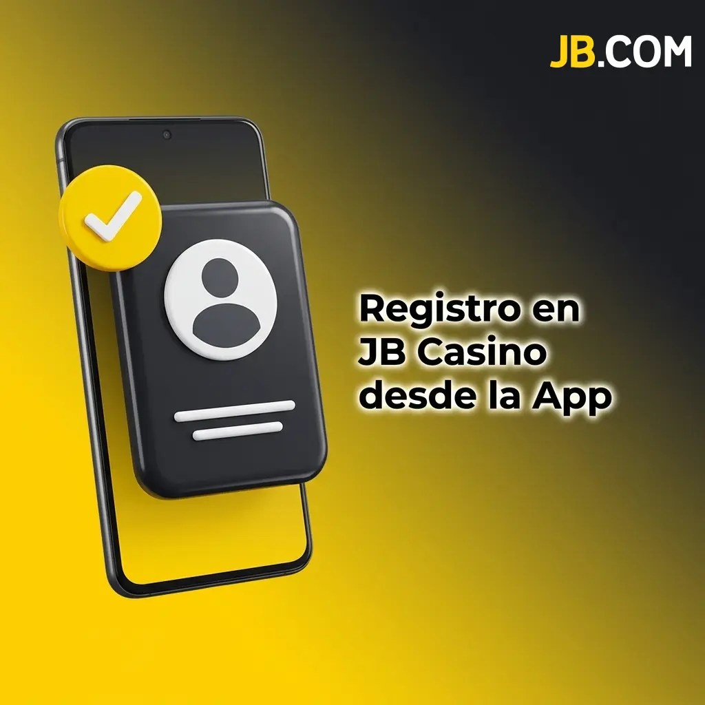 Pantalla de registro en la app de JB Casino con formulario de datos personales en Android e iOS