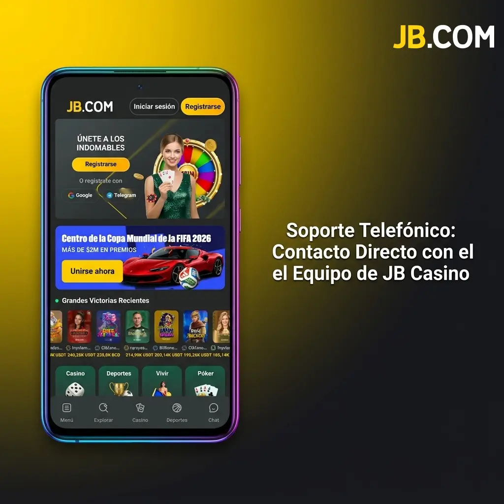 Soporte telefónico de JB Casino con atención directa al cliente en menos de cinco minutos para gestiones urgentes